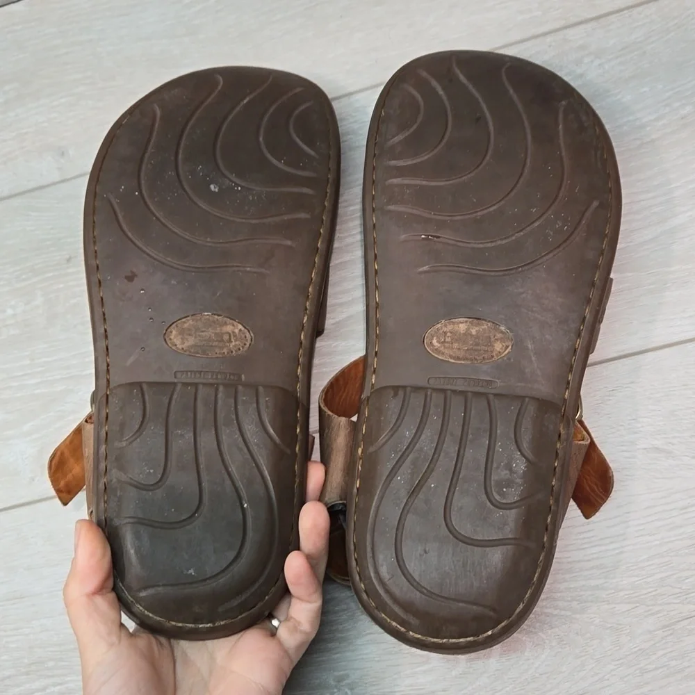 Born Mens Ankle Leather Fisherman Sandals shoes sz 10M